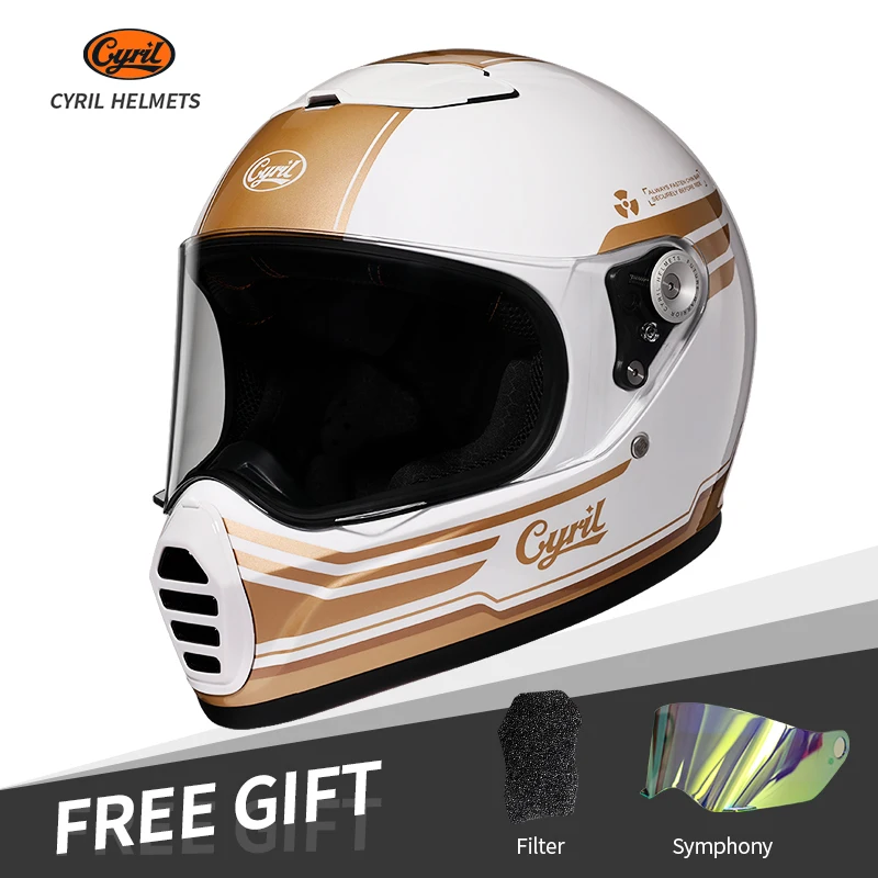 

Cyril Fashoin Full Face Moto Casco Cool Breathable Safety Dot Ece Certified Motocycle Accessories Equipment Helmets Capacetes