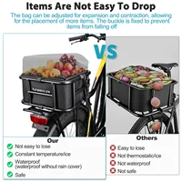 Panier de vélo arrière, sac de support de chargement de vélo, panier avant de grande capacité pour vélo électrique, paniers de vélo, support arrière pour voyage en plein air, Shopping 3
