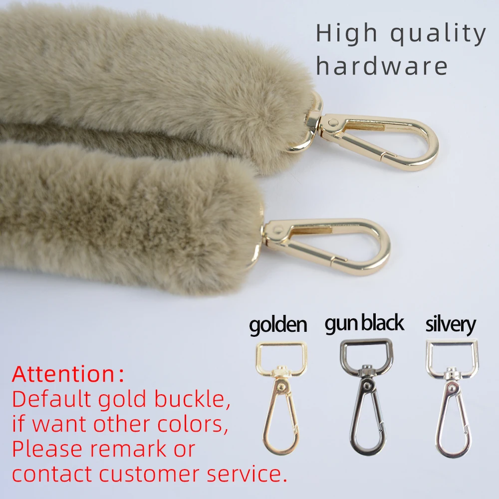 New 1 Pc Winter Plush Bag Straps Replacement Underarm Furry Bag Handles Shoulder Crossbody Hand-held Bags Straps Accessories