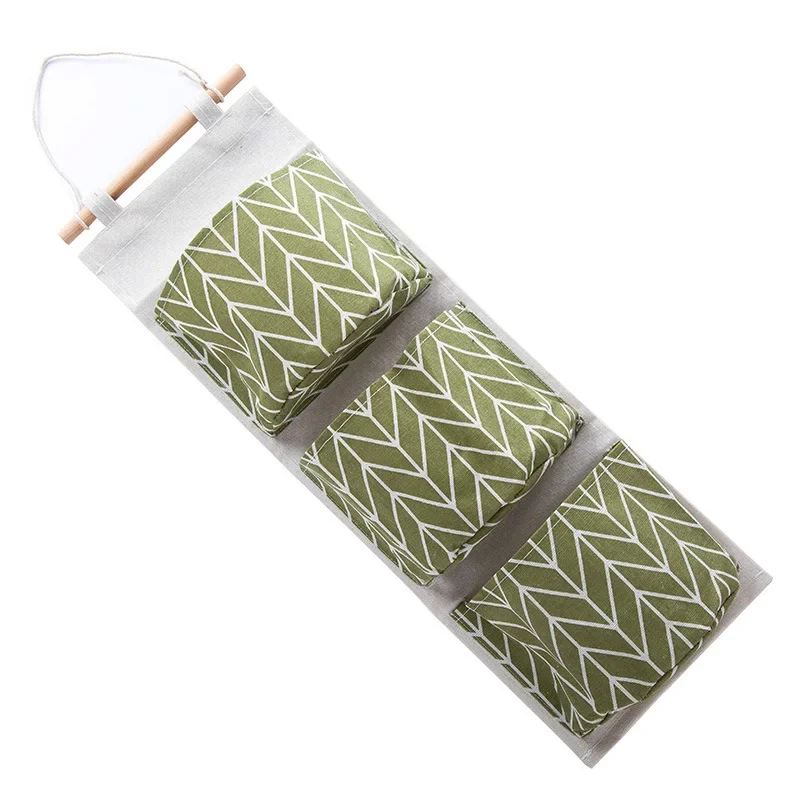 Tulips Hanging Storage Bag 3 Pocket Waterproof Hanging Organizer for Dorm Living Room Bathroom Home Fabric Wall Closet Organizer 6