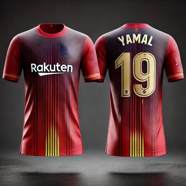 برشلونة طبعة خاصة رقم 19 لاعب كرة القدم يامال قصير...