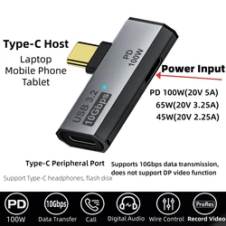 High - Speed USB C Adapter with 100W Fast Charging & Audio Splitter (GRAY)