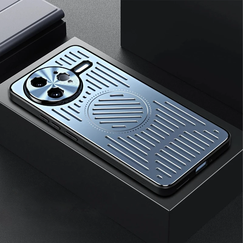 Aluminium Alloy Magnetic Shockproof Cooling Case with Heat Dissipation and Camera Protection