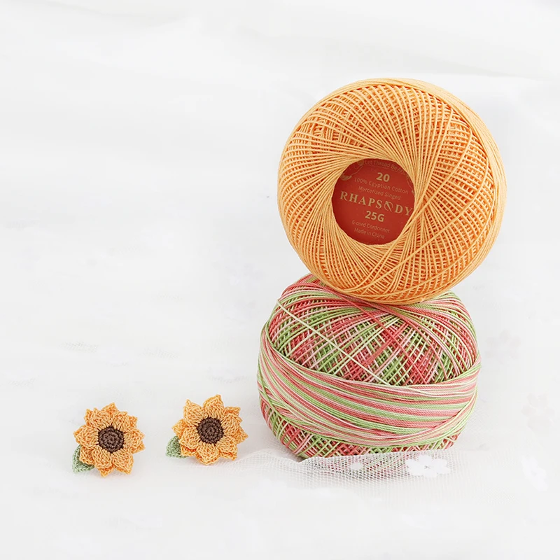 Rhapsody 20 Größe 6 Kordel Baumwollperlenfaden, ideal zum Häkeln, Ticken, Stricken, Quilten, Nadelspitzen, DIY, 25 Gramm pro Kugel – Detail 6