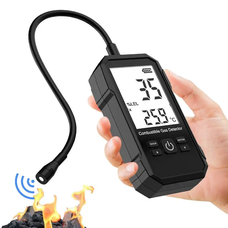 

Propane Sniffer High Sensitive Probe Methane Leak Alarm With Visual And Sound Alarm Handheld Sensor For Home And RV Methane