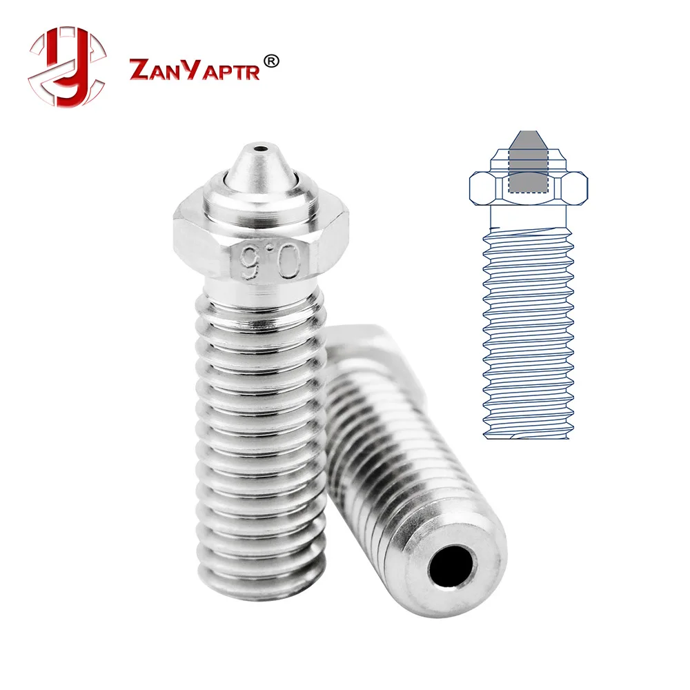 

3d printer Volcano Bimetal Nozzle 0.4/0.6/0.8mm High quality 500°C Volcano Nozzle For Sidewinder X1& X2 Genius Vyper 3d printer