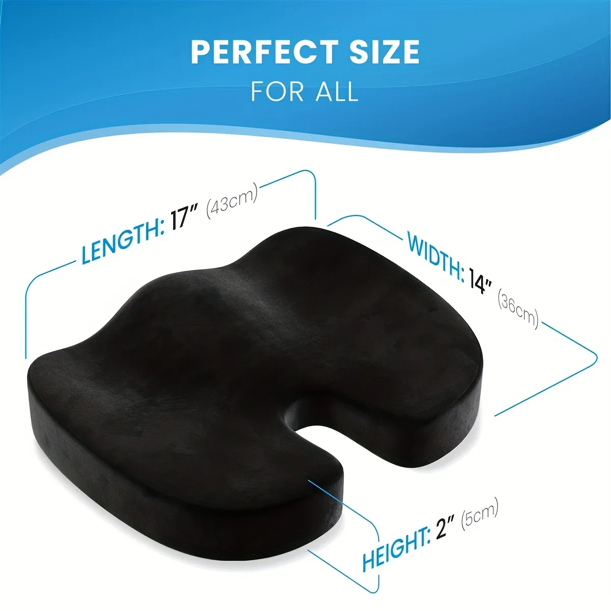Long Lasting Comfort Seat Cushion - Office Chair Seat Cushion,  All Day Comfortable Sitting - Back Cushion, Office Chair Support 5