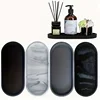 1PC Oval Silicone Bathroom Counter Tray 9.84 Inch (Approx. 25cm) Flexible Kitchen Soap Tray 1