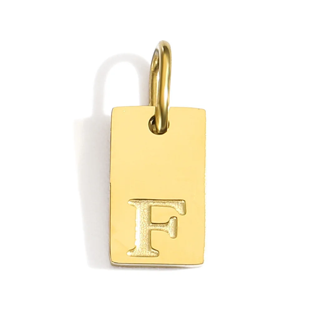 Gold Color Polished Stainless Steel Square Pendant for DIY Jewelry and Accessories