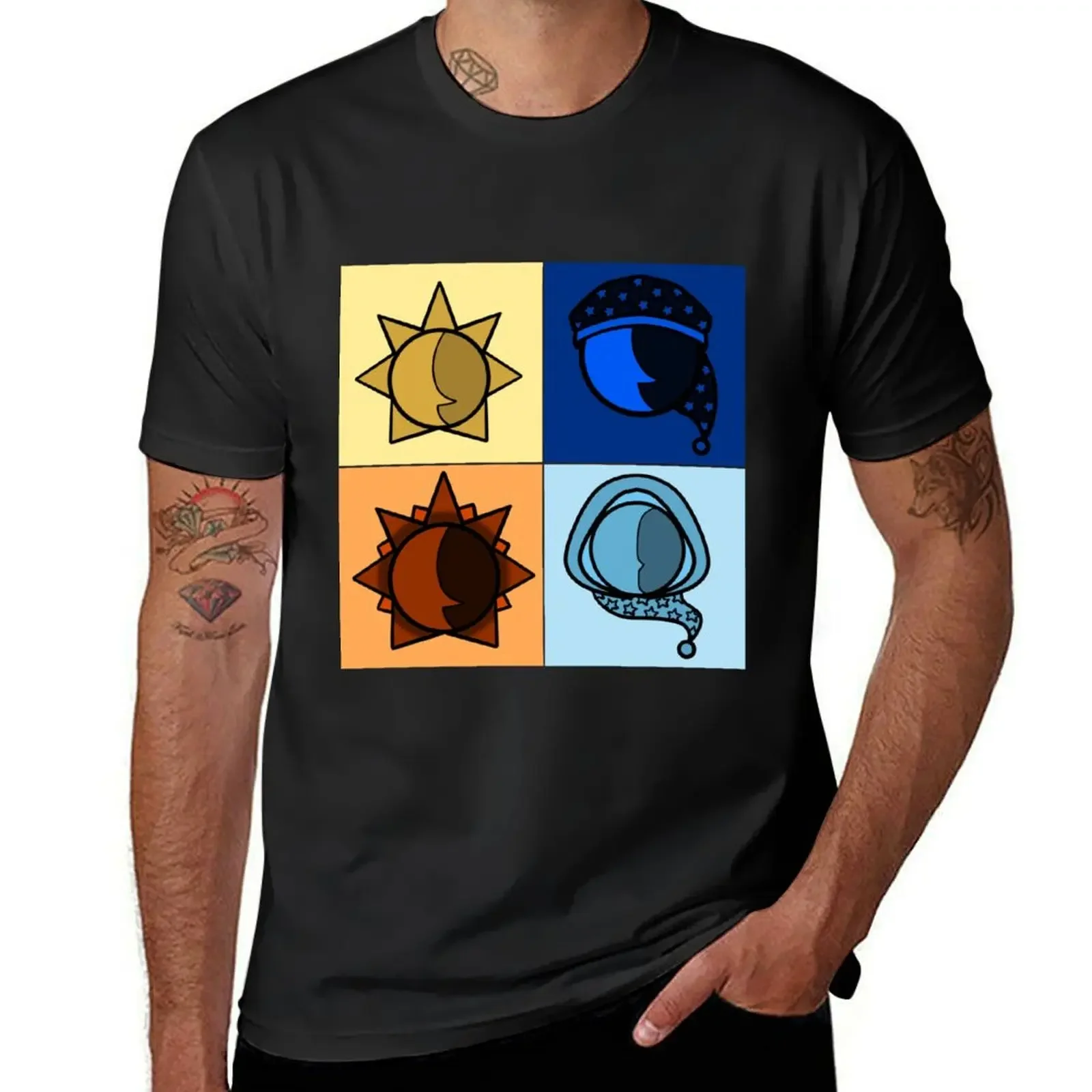 

Sun and Moon Show Brothers T-shirt heavyweights boys animal print mens tall t shirts