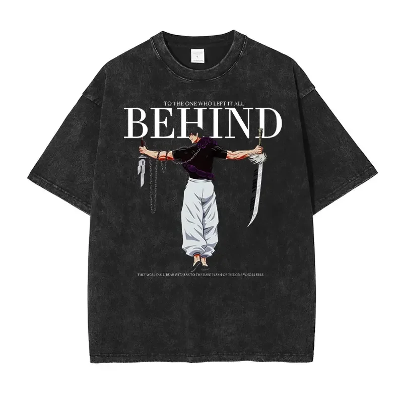 Vintage Washed Jujutsu Kaisen Oversized Anime T-Shirt