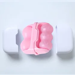 Dual - Headed Resin Facial Ice Roller for Skin Care and Massage (Pink)