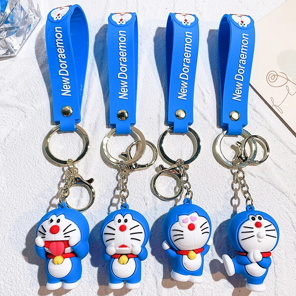 Anime Doraemon Figura Portachiavi Con Ciondolo In Silicone Carino Doraemon Portachiavi Per Borsa Portafoglio Accessori Per Regali Fidanzata