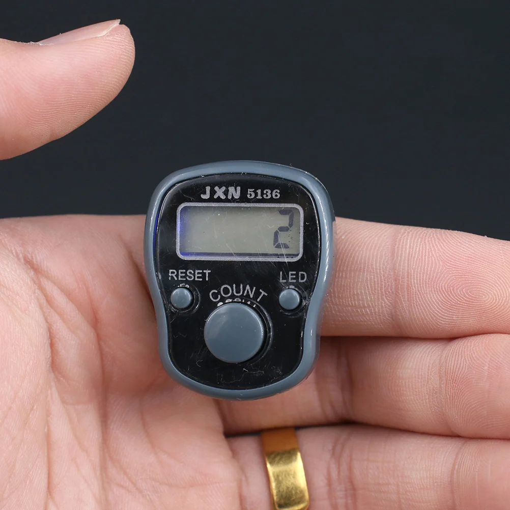 Finger Counter Electronic Swimming Pool Ring Lap Hand Held Knitting Row Counter Clicker Plastic Rosary Counting Tools counting tools