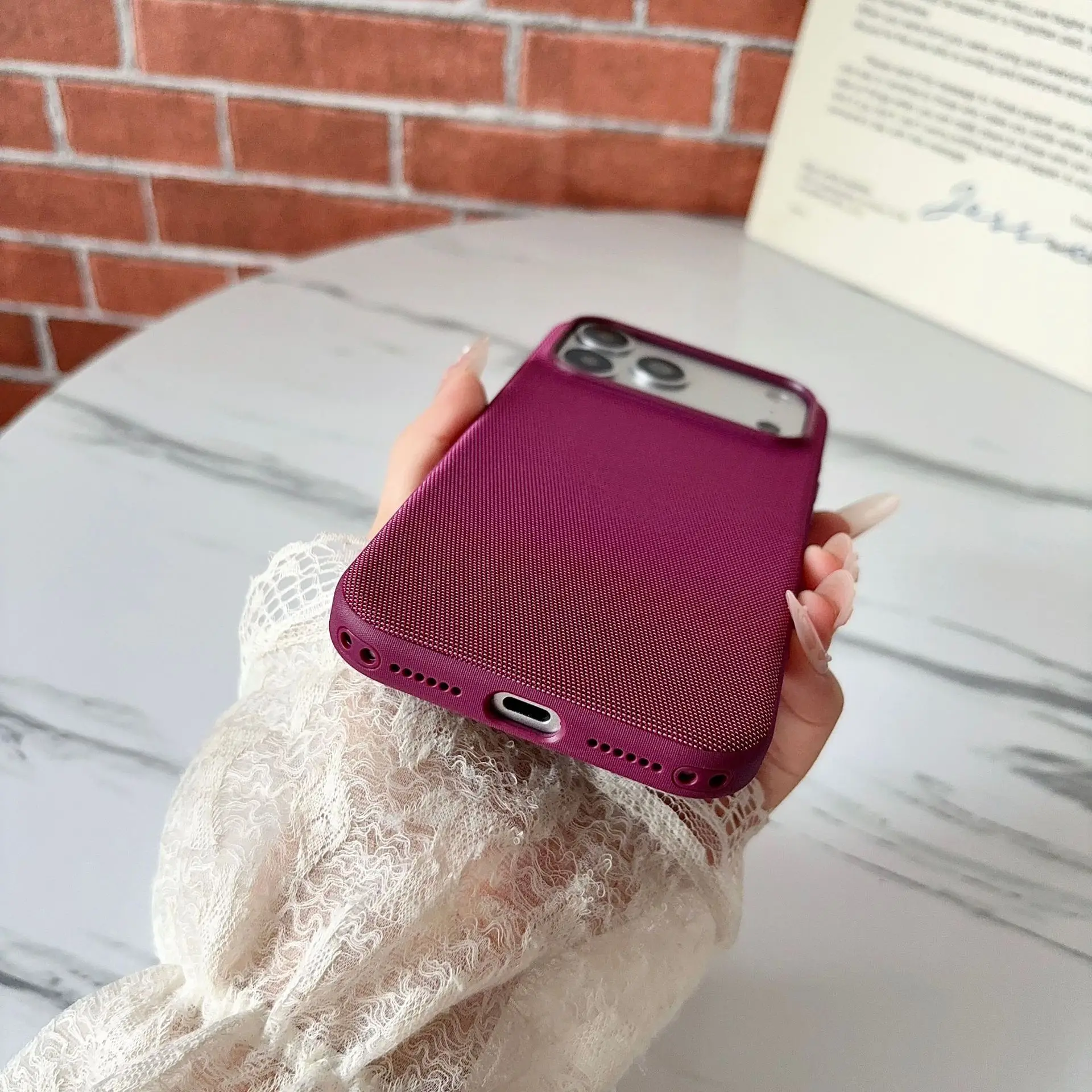 Luxury Techwoven Fabric Magnetic Phone Case - Premium Shockproof Hard Cover with Magsafe Compatibility