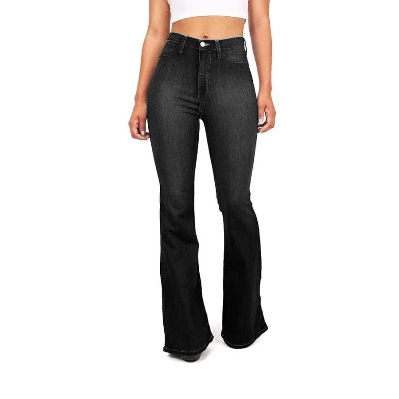 Cotton Versatile Slim Retro High-waist Straight Jeans For Women Spring, Autumn And Summer New Casual wide-leg Pants Loose