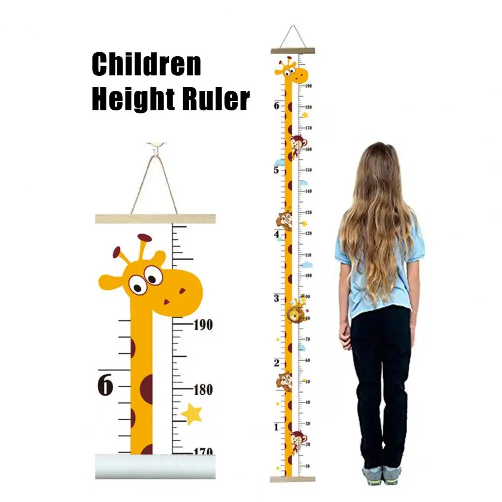 Children Height Ruler Height Ruler for Kids Children's Growth Chart Wall Hanging with Cartoon Animal Print for Boys Bedroom