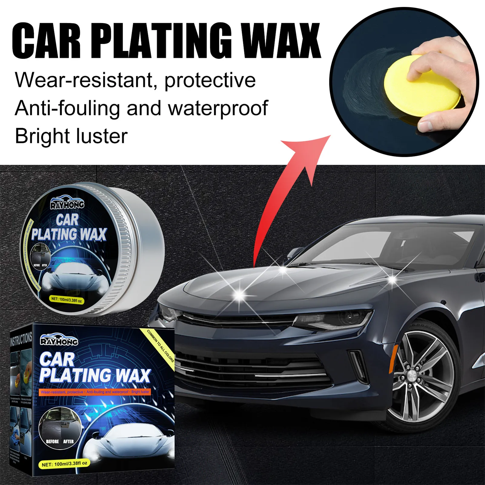 Car Wax Crystal Coating Set High Gloss Crystal Wax For Car Care Polish Coating Protection Plating Mirror Shine
