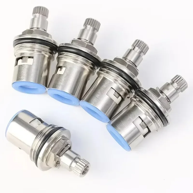 Faucet Valve Core Replacement Stainless Steel Tap Cartridges Household Single Angle Valve Kitchen Bathroom Faucet Accessories