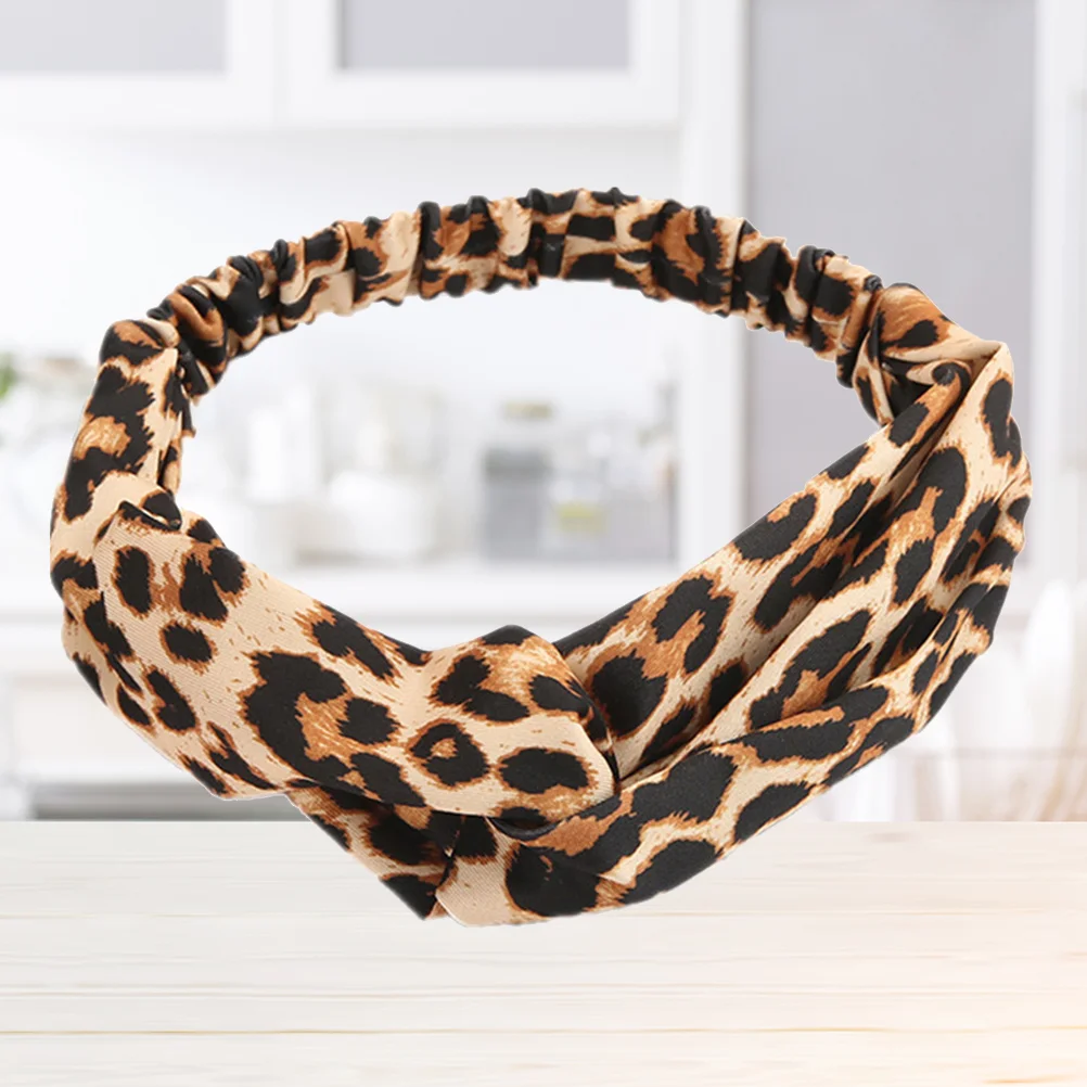 

Twisted Headband Hair Bands Cross Women Leopard Hairband Headbands Women's Turban