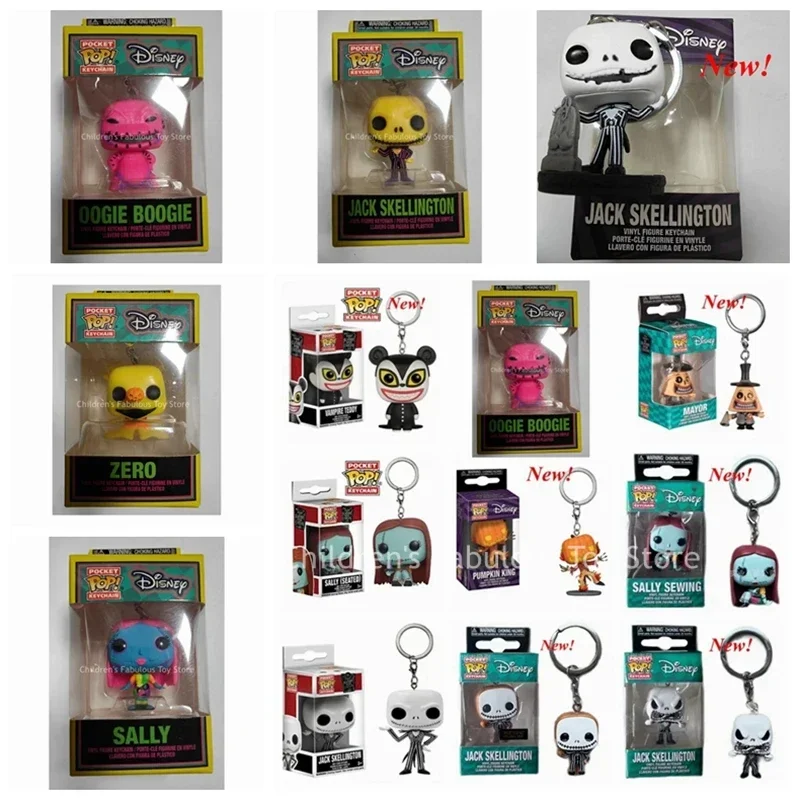 2024 Nuovi Portachiavi The Nightmare Before Christmas Jack Skellington Teddy Mayor Sally Zero Pumpkin Action Toy Figures Toys