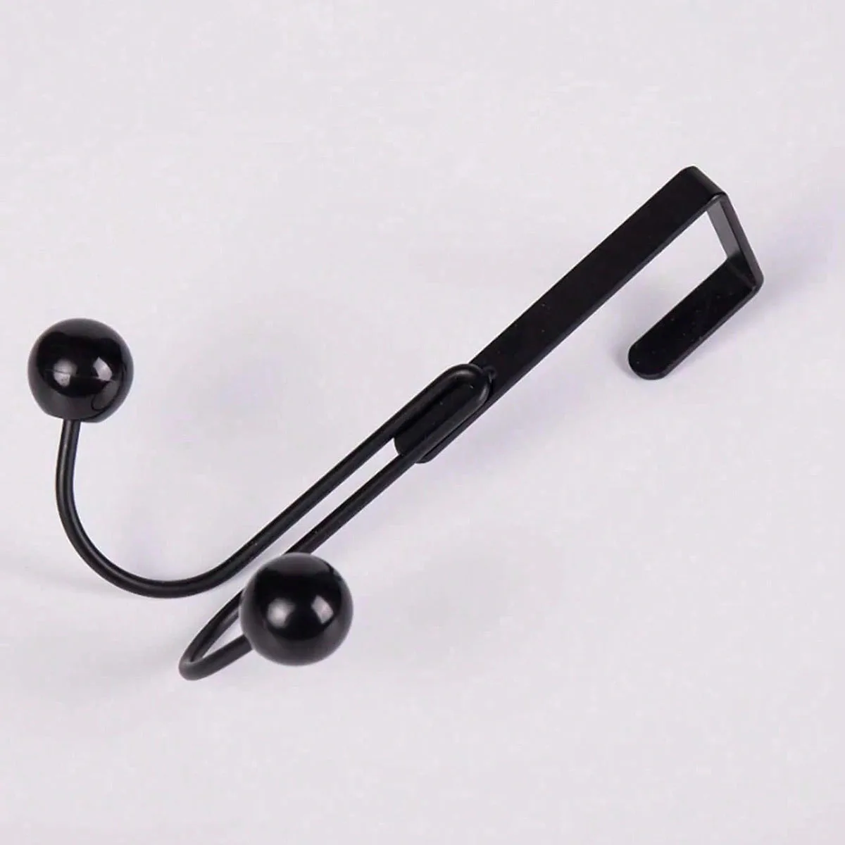 1pc iron simple door hook, nail free wardrobe metal craft jacket multifunctional double head hook