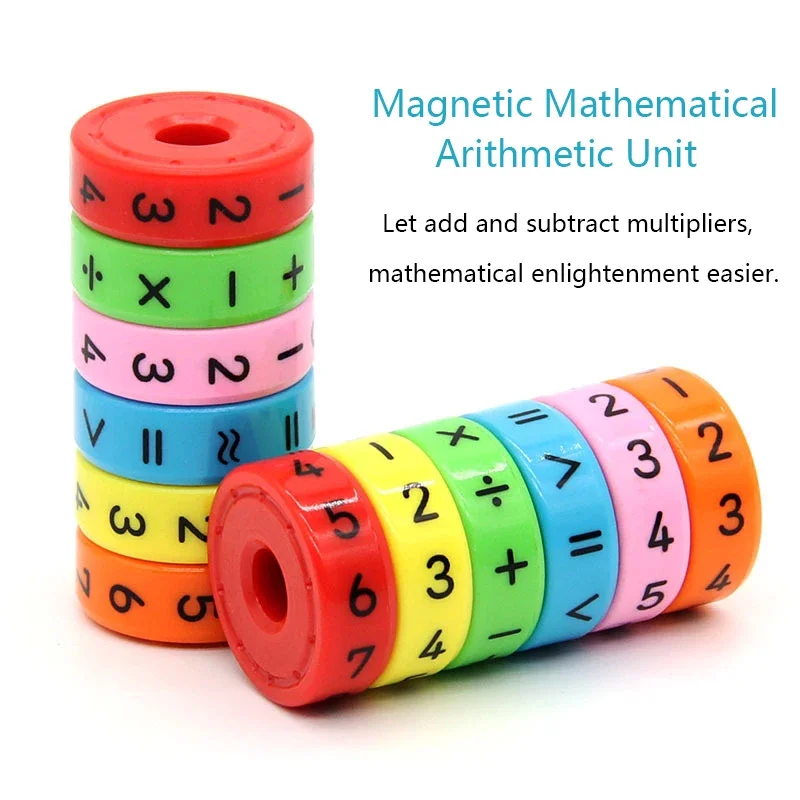 Educational Toys Mathematics Numerals Cylinder Learning Math Abacus Toy Kindergarten Primary School Kid Colorful Ring math toys