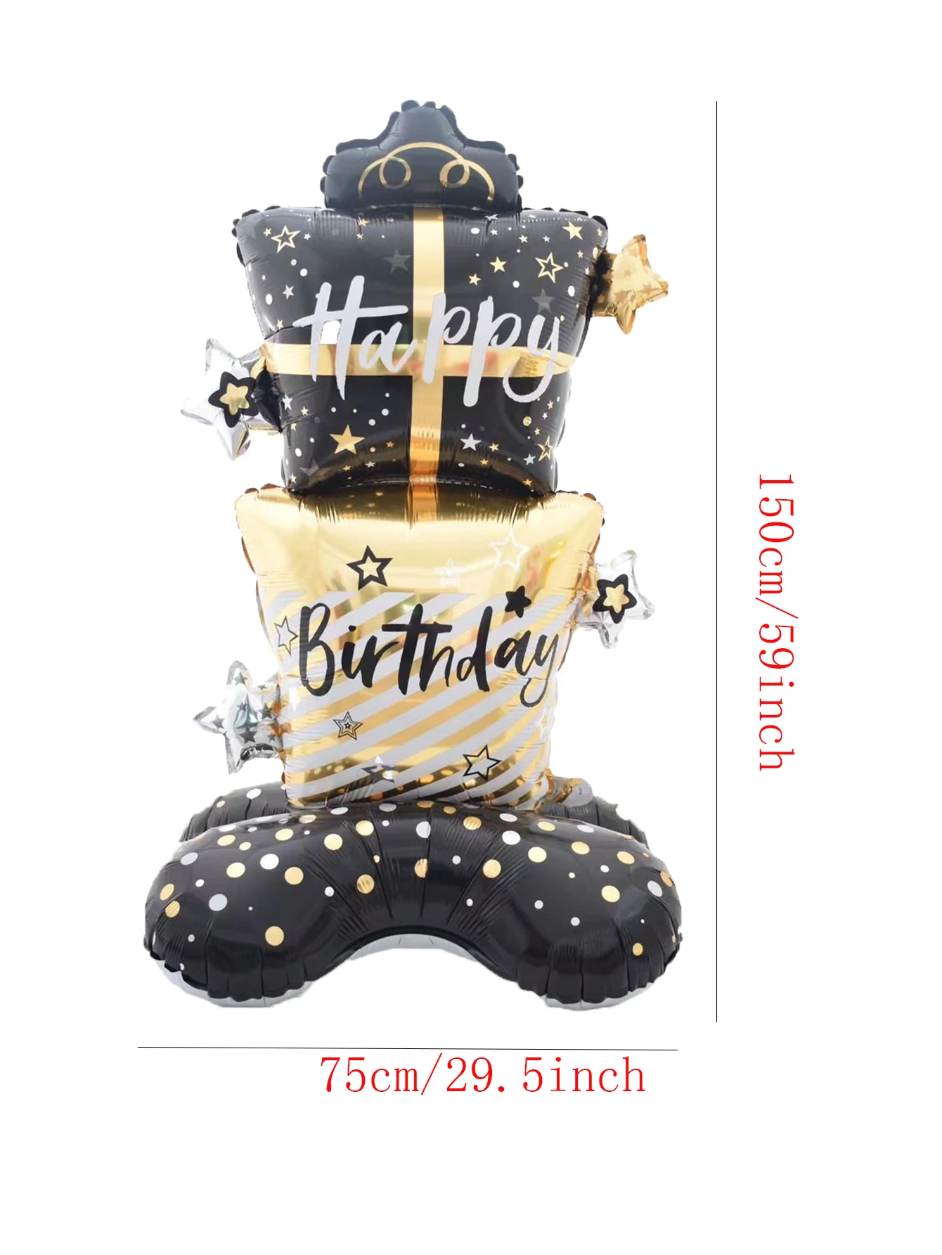 1pc 59 zoll Große Ständer Alles Gute Zum Geburtstag Bowknot Geschenk Box Ballons Basis Champagner Kuchen Luft Ballon Geburtstag Party Dekorationen – Detail 2
