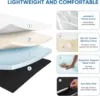 Tri-fold Memory Foam Mattress - 3 Inch Single Size Portable Floor Bed, Foldable Mat for Kids and Adults, Collapsible 3
