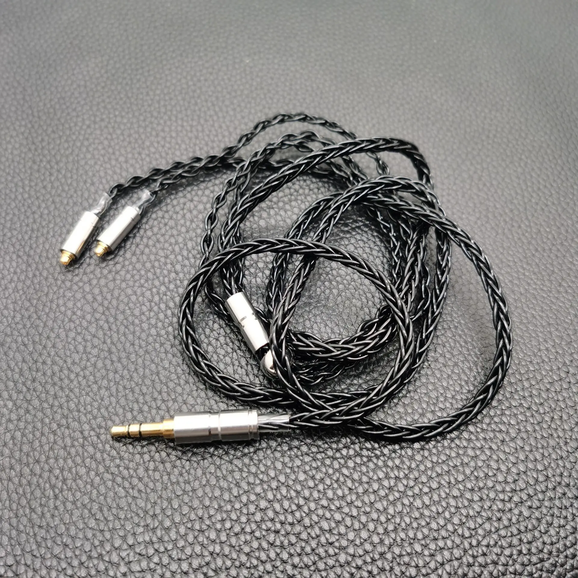 High Quality 8 Core MMCX IEM Cable Silver Plated Copper Headphones Cables Upgrade Replacement 3.5mm Cord Wire