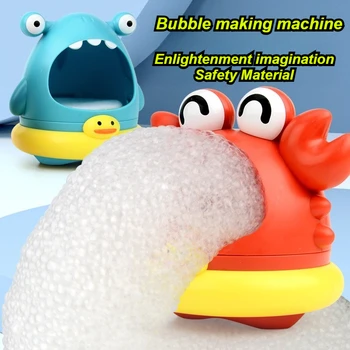 Baby Bath Bubble Machine Bathroom Bath Toy Cute Cartoon Shark Crab Bubble Blowing Safe Material Anti Aspiration Educational Toys 1