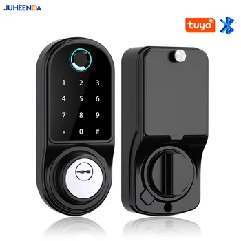 Tuya APP 원격 제어 스마트 US Deadbolt 잠금 지문 Fechadura 디지털 암호 실내 집 전자 잠금 키