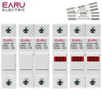 Un ensemble de porte-fusibles DC 1P 2P solaires 10*38mm PV 1000V 6A 15A 32A, base pour système photovoltaïque solaire, protection contre les courts-circuits gpV 1