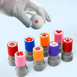 Golf Ball Marker Stencil Fast-drying Personalize Golf Ball Stamps With Thumb Heart Patterns Ball Marker Sports Supplies Golf