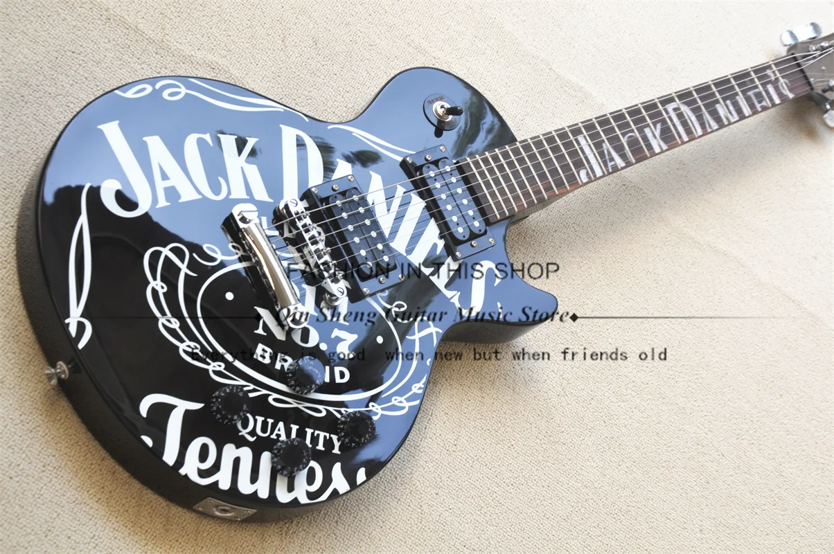 JackElectricGuitarBlackGuitarFixedBridgeRosewoodFingerboardHH