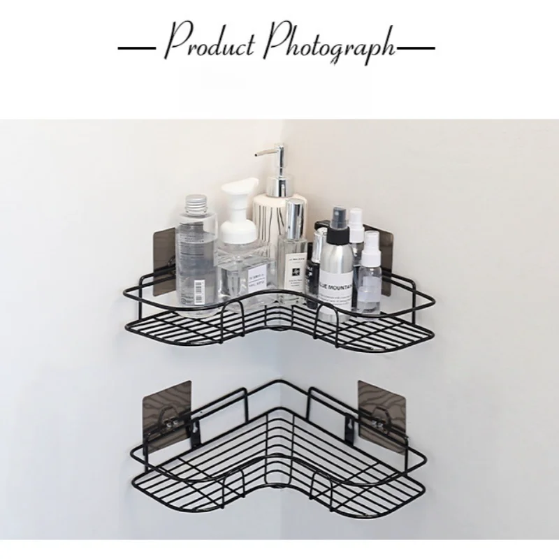 Iron Triangle Rack Kitchen Bathroom Storage