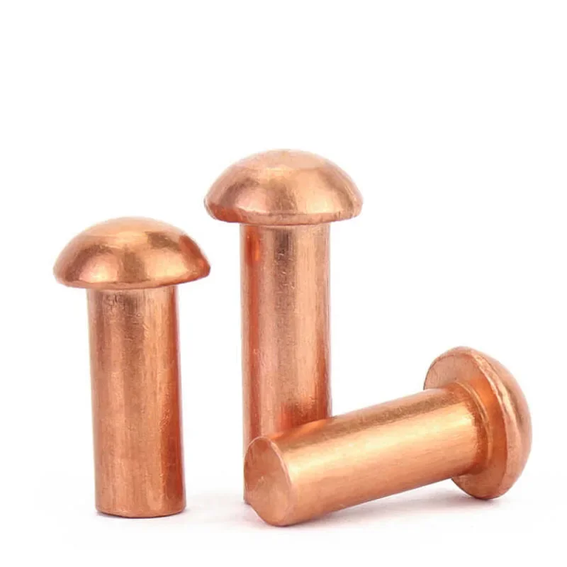 Rivets and Fasteners 1~100PCS Copper Solid Round Head Rivet