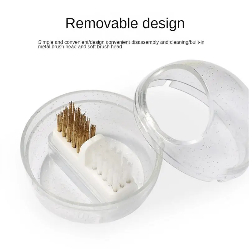 

Щетка для чистки из мягкой и твердой стальной проволоки, съемный АБС-пластик, простой в использовании прочный материал, многофункциональный инструмент для очистки ногтей, миниатюрный