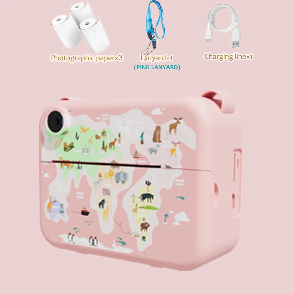 Instant Print Kids Camera - Fun Birthday & Christmas Gift for Ages 3-10 with 3 Rolls of Print Paper