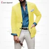 (one blazer) Sky Blue Linen Blazers Men Slim Fit Summer Beach Casual Formal Jacket for Men Tailor-made Fashion Thin Wedding Coat 3