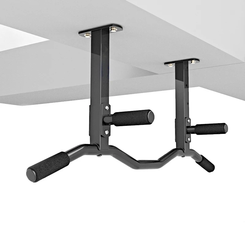 Wall-Mounted Multifunctional Pull Up Bar for Chin-Ups Home Gym Training with Multi-Grip Design and Parallel Workout-Indoor E