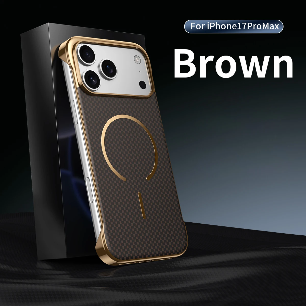 For iPhone 17 16 15 14 13 18 Pro Max For Magsafe Magnetic Fiber Texture Matte Phone Case For iPhone Air Plating Frameless Cover