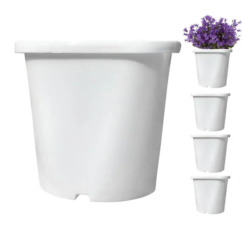 

Plant Starter Pots 5PCS Drainage Holes Plants Flower Planting Pots Reusable Nursery Pots Flower Plant Container Seedling Pots