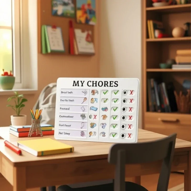 Sign-in Card Growth Plan Task List Plastic Self-discipline Sign-in Card As A Substitute Self-discipline Check-in Magic Tool 1pcs