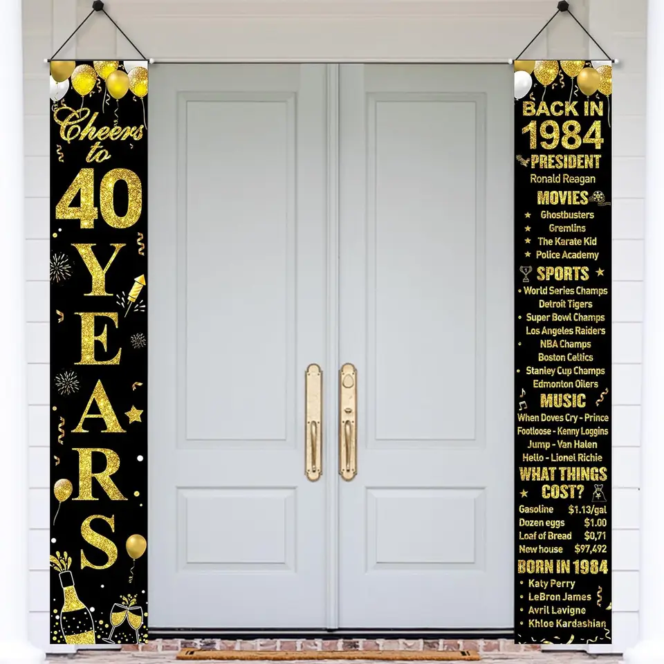 Happy Birthday Türbanner Blau-Silber – Partydeko Für Jungen & Männer, 179x30 Cm