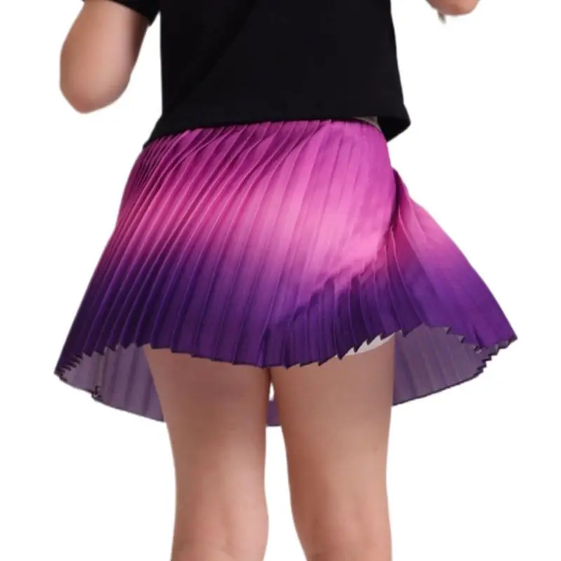 Children Girls Tennis Skirt Gradient Color Pleated High Waist Skirt Casual tie-dye Mini A-Line Skirt Built-in Bottoms 15 S2f6119520d774cefacb51b442f5c2c90i