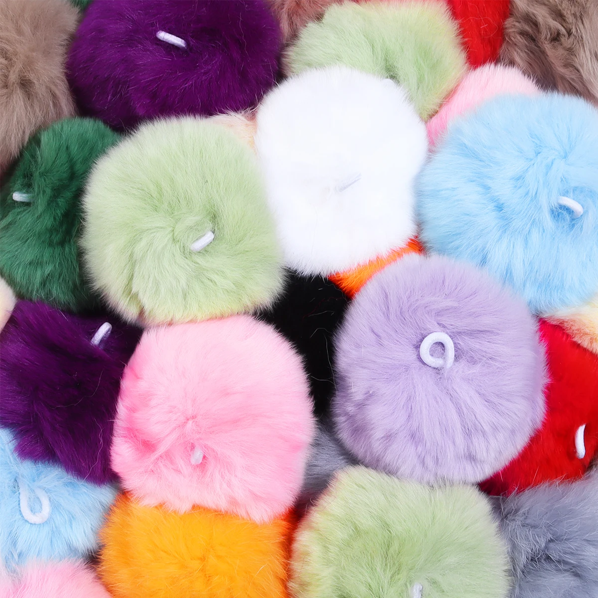 2 teile/los 6 cm Nerz Pelz Ball Anhänger Bunte Pelz Pom Poms Ball Charms DIY Schlüsselbund Haarnadel Ohrringe Schmuck Handwerk zubehör