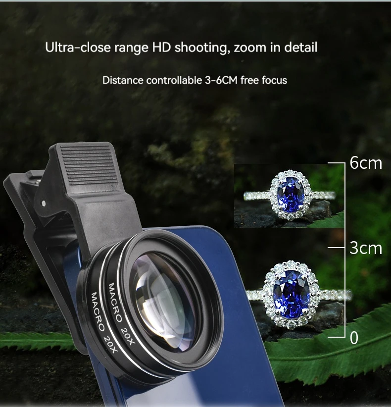 HD Macro Lens for Phone 4K 20X/40X 37MM Close-up Photography Filter for Smartphone Walking Way camera lens filter photography filter phone lens filter phone camera accessories