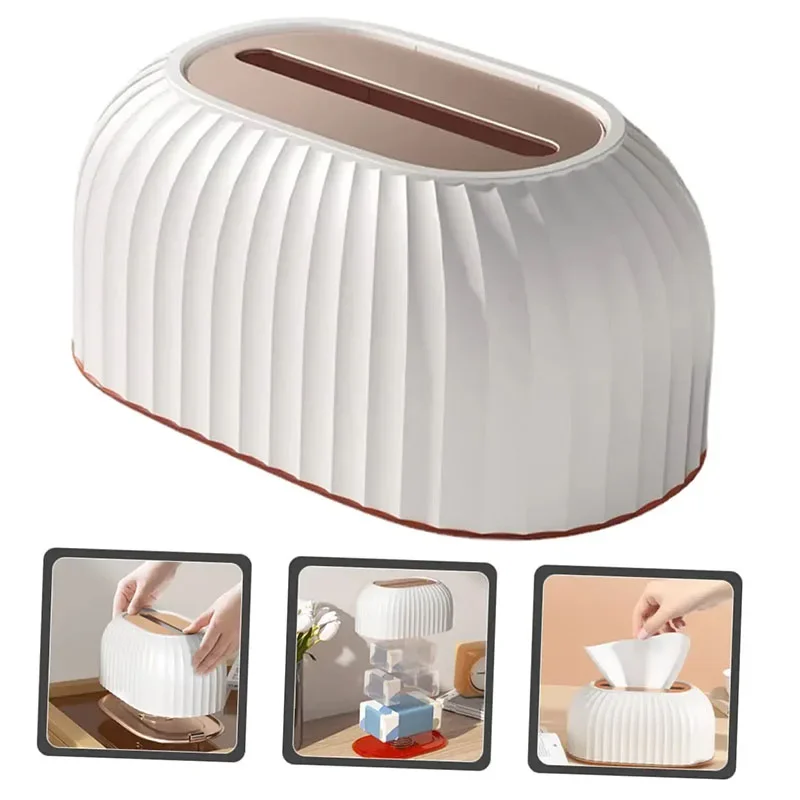 Striped Multi Color Tissue box Toilet Paper Box Bedroom Living Room Dining Table Napkin Holder Home Decoration 5