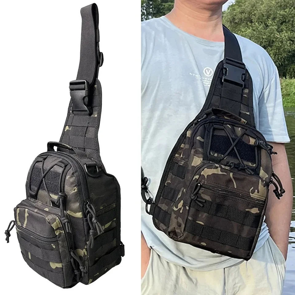 Borsa Da Pesca Impermeabile Multifunzionale Con Tracolla, Verde Mimetico, Per Attrezzatura Da Pesca E Accessori